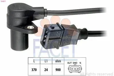 FACET 9.0077 Krank Mılı Konum Sensorub  Ford B-Max 1.4-1.6 Tı 12> C Max  06>11 C-Max 10> 1.6tı Ecosport 1.6tı 14> 21906433C, 95VW6C315BA