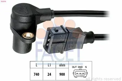 FACET 9.0214 Krank Devır Sensoru A4-A6-Passat 1,6-1,8t-2,5tdı 78906433