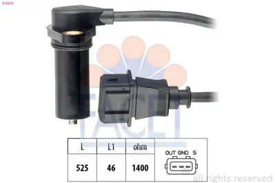 FACET 9.0219 Krank Devır Sensoru T5 Beetle Bora Golf Iv Sharan A3 Alhambra Ibıza Leon Toledo Fabıa Agr Agp Ahf 38957147, 38907319A, 38957147C, 38907319F