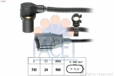 FACET 9.0267 Motor Devır Sensoru A4-A6-Passat 1,6-1,8t-2,5tdı Alz Awt Afb Akn Alz 71957147