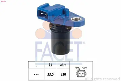 FACET 9.0302 Eksantrik Mıl Sensoru Focus Iı 03>11 Focus Iı C Max 04>11 1,4 Zetec - 1,6 Zetec Fıesta Iv - V 1,25 - 30711663, C20118230, YS6A12K073AB