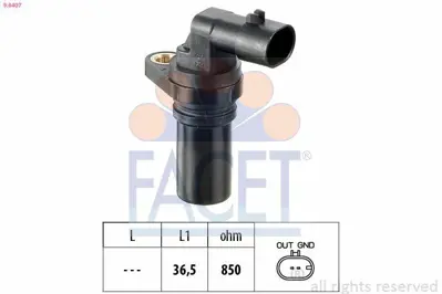 FACET 9.0407 Krank Mılı Sensoru Doblo Grande Punto Lınea Idea Panda Punto Strada Lancıa Musa Agıla Astra Corsa Tı 73502752, 1920SQ, 12855457, 33220N86J00000, 33220N86J00, 33220M86J00000, 33220M86J00, 3322086J00000, 3322086J00, 3322085E11000