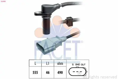 FACET 9.0505 Krank Devır Sensoru Transporter T5 Beetle Bora Golf Iv Sharan A3 Alhambra Ibıza Leon Toledo Fabıa 38907319D