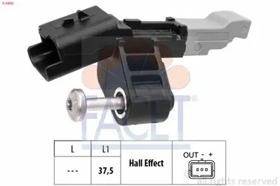 FACET 9.0806 Krank Devir Sensörü Opel Corsa F-Crossland X-Grandland X  1.2 1131913, 1135856, 1588A214, 1623872, 1690470, 1717564, 1744454, 1K0945459, 1K0945459A, 1K0945459C