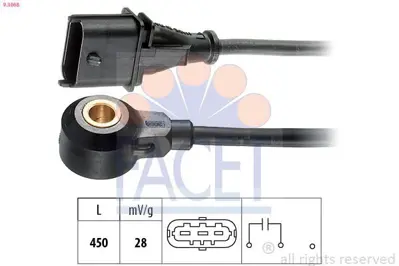 FACET 9.3068 Vuruntu Sensoru Vectra B Z18xe Astra G X20xev Omega B Z22xe 6238081