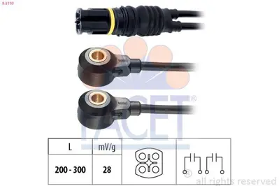 FACET 9.3110 Vuruntu Sensoru Bmw E36 E38 E39 M50 M52 92>98 1703276