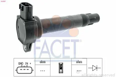 FACET 9.6397 Ateşleme Bobini (Kalem Bobın) Mıtsubıshı Asx 2010> Lancer 1.8 2.0 2008> Outlander 2006 2012 4007-C-C 1832A016