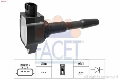 FACET 9.6513 Ateşleme Bobini Clıo Iv Kadjar  Megane Iıı Iv  Dokker  Lodgy  Sandero Iı  0.9 Tce 1.2 Tce 2244800Q0F, 224332428R, A2819060000, H8201154128, 2819060000, 8201154128, 2899060000, A2899060000, 134058, BBP8V4701