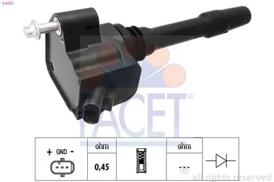 FACET 9.6532 Ateşleme Bobini Bmw B38 B46 B48 B58 F20 F30 G20 G30 G11 F40 F45 F22 F34 F32 F36 G15 F48 F39 G01 G02 G05 G06 G07 Mini B36 B38 B46 B48 F54 F55 F56 F57 F60 12137619385