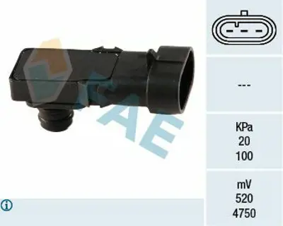 FAE 15016 Hava Basinc Sensoru (Kaptoru) Duster Logan Ii Sander Ii Clio I Ii Iii Fluence Kagnoo Laguna I Ii Master Ii Megane I Ii Scenic I Ii Trafic Ii 1,4 - 1,5dci - 1,6 - 1,9 - 2,0 4435200, 8200719629
