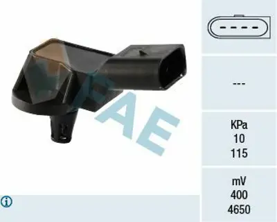 FAE 15043 Emme Manifold Basınç Sensörü A3 1.6fsı 369980411, 3D906051, 36906051, 279980411, 3C906051F, 3C906051E, 3C906051, 6G906051, 3D906051A, 36906051D