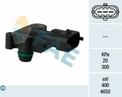 FAE 15129 Sensor Emme Borusu Basıncı Ford  Fıesta Vı (Cb1, Ccn): 1.0 Ecoboost B Max C Max Iı (Dxa - Cb7, Dxa - 31338107, 9675379580, AG9Z9F479B, C2G2675, LR022157, LR075167, U20218211