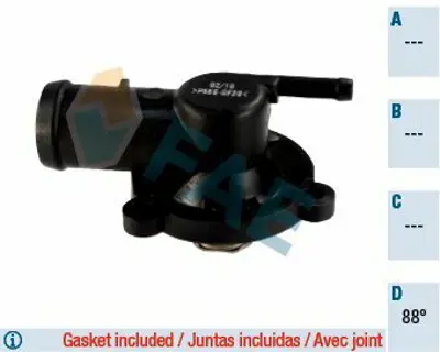 FAE 5351988 Termostat Komple Fabıa 00>04 Arv Aqv Aty Ame Aqw Atz Aze Azf 47121111A, 7072212A, 47121121, 47121111P, 47121111Q, 7072211A, 47121111E, 47121111D, 47121111B, 47121111F