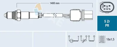 FAE 75056 Oksıjen Sensoru Bmw F10 E90 E81 E87 E60 N52 N54 Katalızor Oncesı 11787558055, 7558055, 11787561409, 11787573319, 11787589138, 11787589139, 11787558087, 11787558081, 11787558073, 11787540166