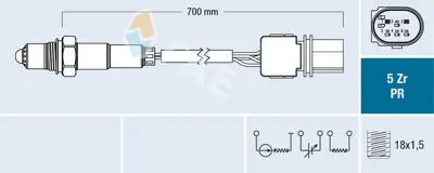 FAE 75058 Oksıjen Sensoru Bmw F20 F22 F45 P308 P207 C4 C4 Pıcasso Ds3 Ep6dt - Epdts 11787549860, 226A47142RRP, 22906262AN, 756993002, 8200616106, 9665414480, V759486080