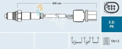 FAE 75069 Lambda Sensörü 2.0tsı Ccza-Cczb 226A42602REW, 22693JG70A, 22693JG70AEW, 8200230256, 8200351037, 8200420670, A6715400017, 6715400017, K0051827385, K0055202582