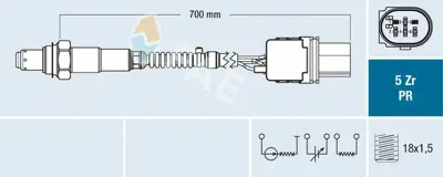 FAE 75122 Oksıjen Sensoru Ford Focus Iıı 1.0 Ecoboost 11> B Max (Jk): 1.0 Ecoboost 13> C Max Iı (Dxa - Cb7, Dx 1771995, 1871327, 2118242, BV6A9Y460AA, C1BA9Y460AA, H1B19Y460DA, 1821362M00000, 1821362M01000, 1821362M00, 1821362M01