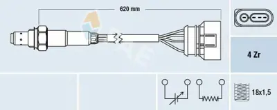 FAE 77131 Lambda Sensörü 1.6 Aee-Alm-Abu-Abd-Aea-Aex 21906265AR, 21906265AK, 21906265AF, 21906265AD, 6K0906265AK, 6K0906265A, 78906265M, 78906265L, 78906265A, 77906265D
