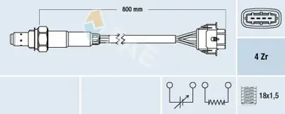 FAE 77247 Oksijen Sensoru Konum 1 Astra H Vectra C Zafira B A16xer Z18xe 855356, 9202575