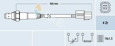 FAE 77344 Oksıjen Sensoru Manıfold Aveo - Kalos 1,2 8v 96419957