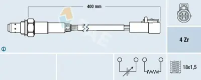 FAE 77578 Oksıjen Sensoru Ford Fıesta V (Jh_, Jd_): 01>08 Ka (Rb_): 1.3 I 02>08 1113382, 1471423, 8S6A9F472AA, YS6A9F472AC, 1E0518861B, F78Z9F472EA, F78Z9G444EA, F7RZ9G444BA, F7RZ9G444BB, F88F9G444EA