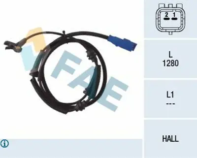 FAE 78038 On Abs Devır Sensoru C5 C5 Iı 04>10 454586, 9641309380, 4546, 1494167080, 9641117080