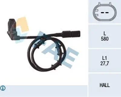 FAE 78135 Abs Sensoru Arka Sol Ml-Class W163 99>05 A1635422018, 1635422018, A1635401017, 1635401017