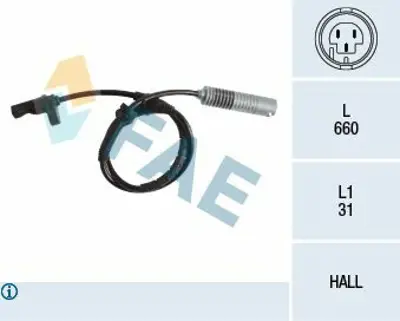 FAE 78186 Abs Sensoru On Bmw E87 E81 E90 E92 E93 34526762465, 6762465