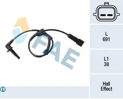 FAE 78273 Abs Sensor Kablo On Sağ - Sol Laguna Iıı 479100001N