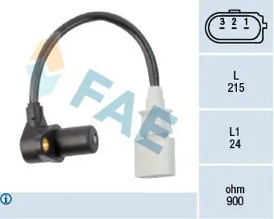 FAE 79048 Krank Mil Sensörü Golf4-5-Bora-Jetta-A3-Leon-Octavıa-1.6 Akl-Bse-Bfq-Bgu 06A906433G, 06A906433L, 06A906433N