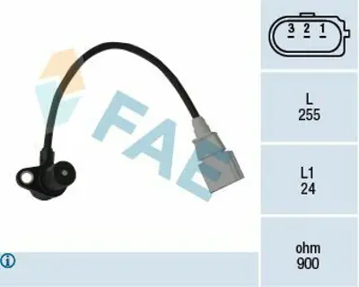 FAE 79050 Krank Mili Sinyal Sensoru A3 04>08 Golf V 04>09 Jetta Passat 06>11touran 03>08 Touareg 03>10 T5 T6 03>15 Leon 06>10 Toledo 05>09 Octavia 04>08 Blx Blr Bly Bvx Bvy Bvz 6A906433N, 6A906433K, 6A906433L, 6A906433G, 6A906433B, 30906433K, 6F906433, 64906433G