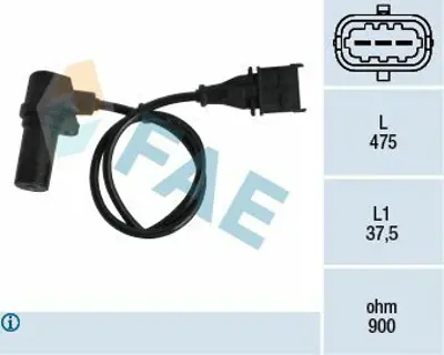 FAE 79060 Krank Mıl Sensoru Brava Bravo Doblo Marea Palıo Punto Stılo Alfa Romeo 146 147 156 1.9jtd 1829, 2R0906433D, 60814769, 60816553, 851366, 93342146