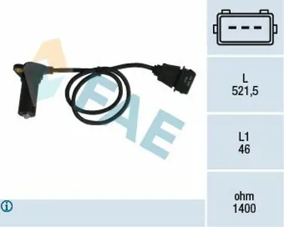 FAE 79065 Krank Devır Sensoru Audı A4 95>01 A6 96>01 Passat Afn Avg 97>00 28907319B, 1051046, 95VW6C315CA, 28907309B, BK216C315AA