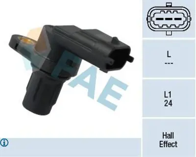 FAE 79350 Eksantrik Devir Sensörü Z12-Z14xep Corsa-C Corsa-D 93186840, 93310500, LR000634, 30658182, 3930027400, 471Q2L3813801, 1920JH, 46798369, 1905522, 4M5G12K073AA