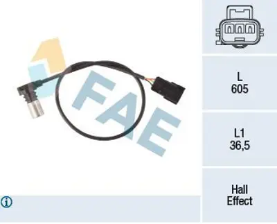 FAE 79432 Eksantrik Mılı Pozısyon Sensoru Volvo S60 I (384) 2.0 T 00> 10 S70 (874) 2.0 97>00 V70 Iı (285) 2.0  92021344
