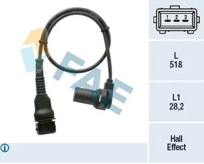 FAE 79454 Eksantrik Sensoru M52 M54 Bmw 3-E46-5-E39 E60-7-E65 E66-X3-E83-Z3 Z4 98>06 12147539165