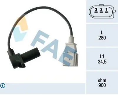 FAE 79479 Krank Devır Sensoru Touareg 03>12 Q7 07>15 3.0tdı Casa Casb 77905381K, 95560638120, 77905381M, 77905381D, 77905381B