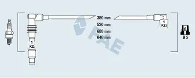 FAE 85080 Ateşleme Kablosu Seti 1612561