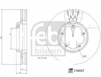FEBI BILSTEIN 174457 Fren Dıskı Ön BK211125HA