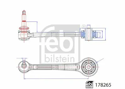 FEBI BILSTEIN 178265 Denge Kolu Arka Sol Bmw E63 E64 E65 E66 E67 33326775083