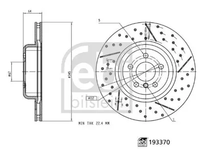 FEBI BILSTEIN 193370 Fren Dıskı Sağ Arka M Sport Bmw G20 18> 34208856162