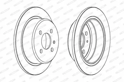 FERODO DDF093 Fren Dıskı Arka Bmw E30 E21 34 21 1 119 581