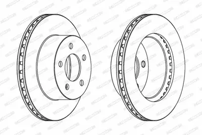 FERODO DDF1027 On Fren Dıskı Jeep Cherokee Grand Cherokee I 88>99 Wrangler Iı 88>07 5015965AA, 52005000, 52007710, 52008440AB, 52008264, 52008440, K52008440, V5015965AA, V5015965AB, 8952007710
