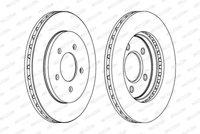 FERODO DDF1059 On Fren Dıskı Chrysler Grand Voyager Iıı Voyager Iv 95>08 4509340, K04423368, K04509340