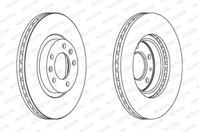 FERODO DDF1132 On Fren Dısk Aynası Havalı P407 1,6hdı 110 Fap 1,8 2,0 2,0 16v 2,0hdı 135 Fap 05 - 04> P407 Sw P607  4246P7