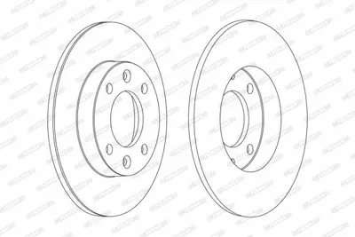 FERODO DDF1178 Arka Fren Dısk Aynası Partner Iı Berlıngo Iı Tu5jp4 (1,6 16v) Dv6 (1,6hdı) P1007 P307 C2 C3 C4 Sara  4246W9