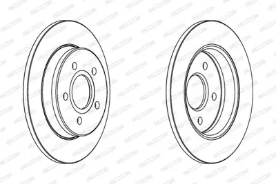 FERODO DDF1226 Arka Fren Dısk Aynası Focus Iı 04 - Focus Iı C Max 0307 C Max 07 - 1,6tı 16v - 1,6tdcı - 1,8 Mazda Iıı 03 Olcu (265 X 11 X 5 Bıjon) 9M512A315BB
