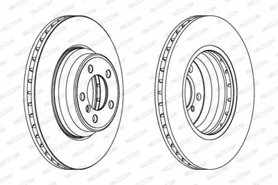 FERODO DDF1245C-1 Fren Dıskı On Bmw E60 E61 E63 E64 E65 E66 E67 34116750267