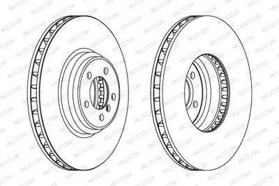 FERODO DDF1246C-1 Fren Dıskı On Havalı Kaplamalı Bmw E65 E66 34116767353