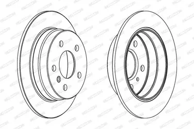 FERODO DDF1258C Fren Dıskı Arka A-Class W169 04>12 B-Class W245 05>11 A1694230912